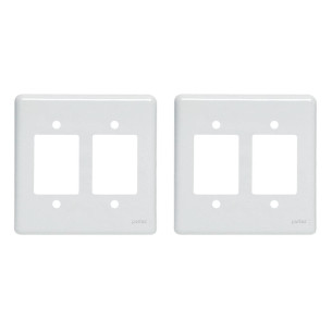 Kit C/2 - Placa Perlex Branca 4X4 (3 Saida+3 Saida) 23Pl33