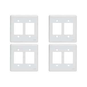 Kit C/4 - Placa Perlex Branca 4X4 (3 Saida+3 Saida) 23Pl33