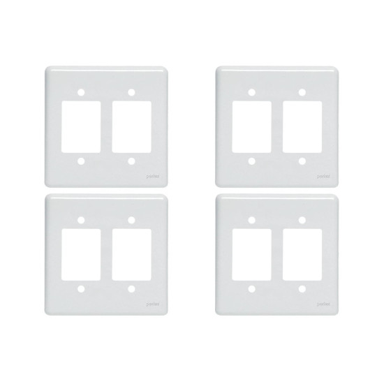 Kit C/4 - Placa Perlex Branca 4X4 (3 Saida+3 Saida) 23Pl33