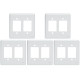 Kit C/5 - Placa Perlex Branca 4X4 (3 Saida+3 Saida) 23Pl33