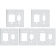 Kit C/5 - Placa Perlex Branca 4X4 (3 Saida+Tomada) 23Pl3/1T