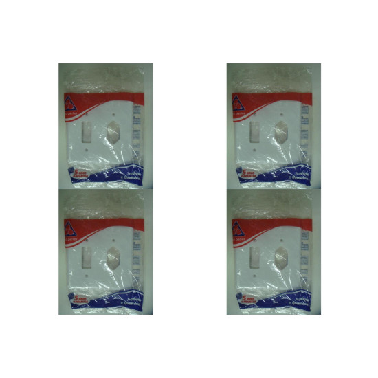 Kit C/4 - Placa Perlex Branca 4X4 (1 Saida+Tomada) 23Pl1/1T