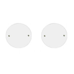 Kit C/2 - Placa Perlex Branca 4X4 (Redonda) 23Pl520