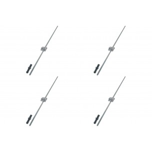 Kit C/4 - Para-Raio Terminal Aereo Com Rosca Soberba+Gram...