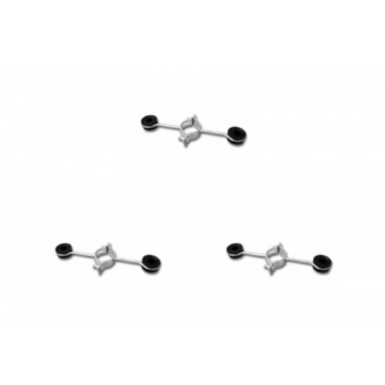 Kit C/3 - Para-Raio Isolador Simples Para Mastro 2''2Desc...