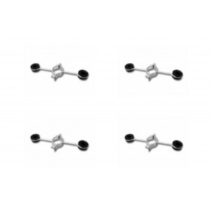 Kit C/4 - Para-Raio Isolador Simples Para Mastro 2''2Desc...