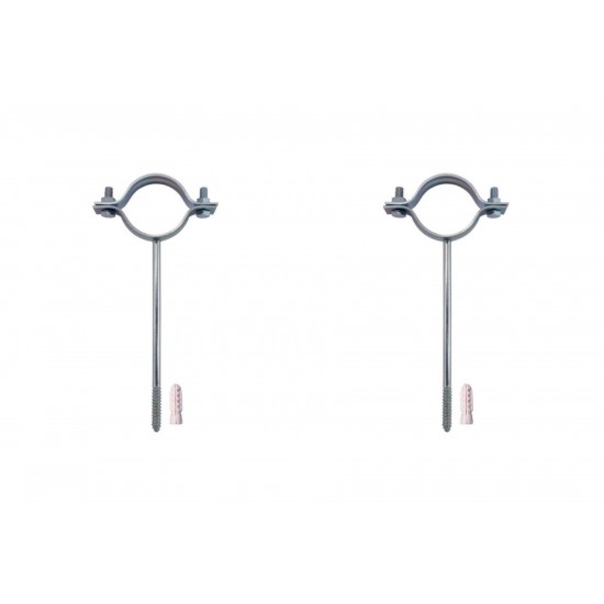 Kit C/2 - Para-Raio Suporte Para Tubo Protecao 2''Rosca S...