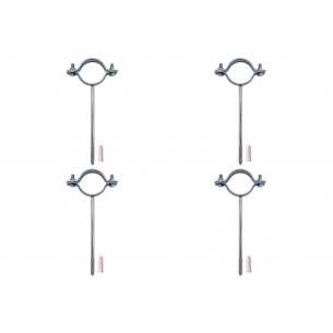 Kit C/4 - Para-Raio Suporte Para Tubo Protecao 2''Rosca S...