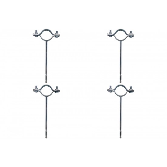 Kit C/4 - Para-Raio Suporte Para Tubo Protecao 2''Para Ch...