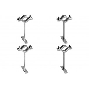 Kit C/4 - Para-Raio Suporte Para Tubo Protecao 2''Chapa E...