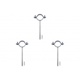 Kit C/3 - Para-Raio Suporte Para Tubo Protecao 1.1/2''Ros...
