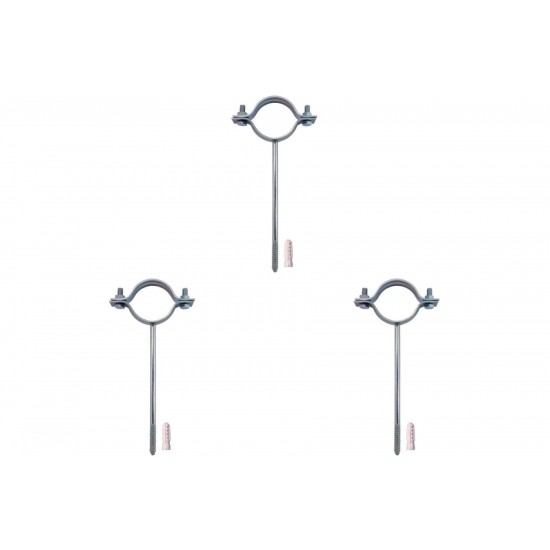 Kit C/3 - Para-Raio Suporte Para Tubo Protecao 1.1/2''Ros...