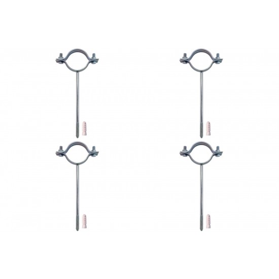 Kit C/4 - Para-Raio Suporte Para Tubo Protecao 1.1/2''Ros...