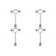 Kit C/4 - Para-Raio Suporte Para Tubo Protecao 1.1/2''Cha...
