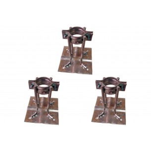 Kit C/3 - Para-Raio Base Para Mastro 2'' A Fogo