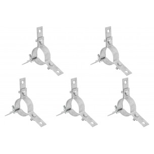 Kit C/5 - Para-Raio Abracadeira 3 Estais Para Mastro 2''