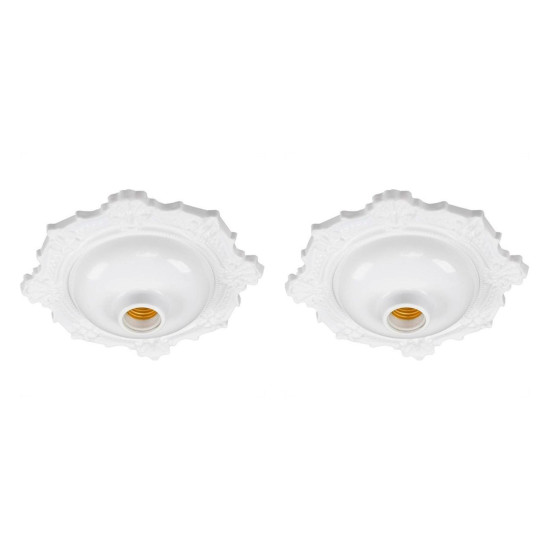 Kit C/2 - Plafonier Pvc Pavilonis Bvc Branco Decorativo 8... Kit C/2 - Plafonier Pvc Pavilonis Bvc Branco Decorativo 8...