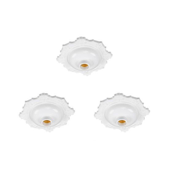 Kit C/3 - Plafonier Pvc Pavilonis Bvc Branco Decorativo 8... Kit C/3 - Plafonier Pvc Pavilonis Bvc Branco Decorativo 8...