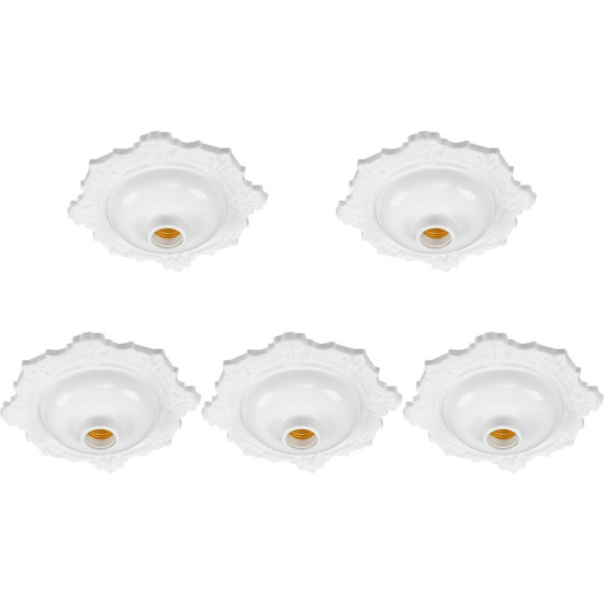 Kit C/5 - Plafonier Pvc Pavilonis Bvc Branco Decorativo 8... Kit C/5 - Plafonier Pvc Pavilonis Bvc Branco Decorativo 8...