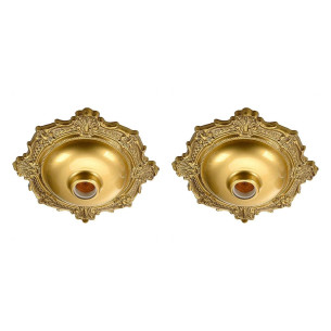Kit C/2 - Plafonier Pvc Pavilonis Bvc Bronze Decorativo 8...
