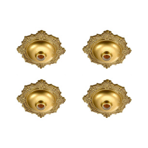 Kit C/4 - Plafonier Pvc Pavilonis Bvc Bronze Decorativo 8...