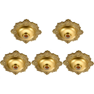 Kit C/5 - Plafonier Pvc Pavilonis Bvc Bronze Decorativo 8...