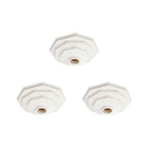 Kit C/3 - Plafonier Pvc Pavilonis 910 Branco Sextavado So...