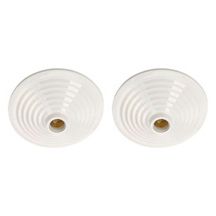 Kit C/2 - Plafonier Pvc Pavilonis Mc Branco Soquete Porce...