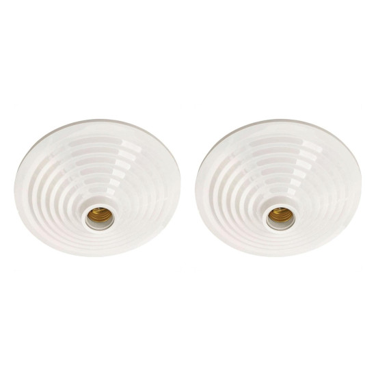 Kit C/2 - Plafonier Pvc Pavilonis Mc Branco Soquete Porce...