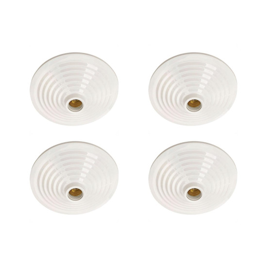 Kit C/4 - Plafonier Pvc Pavilonis Mc Branco Soquete Porce... Kit C/4 - Plafonier Pvc Pavilonis Mc Branco Soquete Porce...