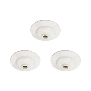 Kit C/3 - Plafonier Pvc Pavilonis Dvp Branco Soquete Porc...
