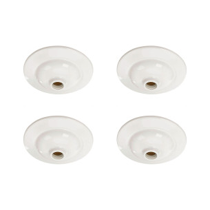 Kit C/4 - Plafonier Pvc Pavilonis Dvp Branco Soquete Porc...