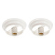 Kit C/2 - Plafonier Pvc Pavilonis 510 Branco Redondo Soqu...