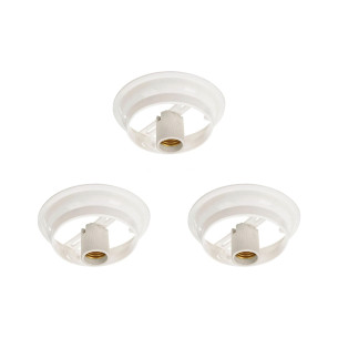Kit C/3 - Plafonier Pvc Pavilonis 510 Branco Redondo Soqu...