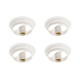 Kit C/4 - Plafonier Pvc Pavilonis 510 Branco Redondo Soqu...