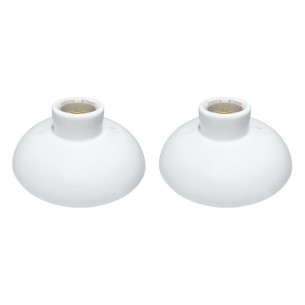 Kit C/2 - Plafonier Pvc Perlex Branco Redondo Soquete Por...