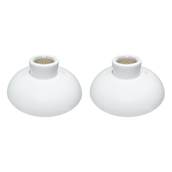 Kit C/2 - Plafonier Pvc Perlex Branco Redondo Soquete Por...