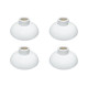 Kit C/4 - Plafonier Pvc Perlex Branco Redondo Soquete Por...