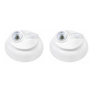 Kit C/2 - Plafonier Pvc Perlex Branco Soquete Duplo 225/1