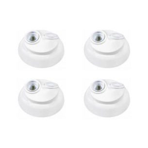 Kit C/4 - Plafonier Pvc Perlex Branco Soquete Duplo 225/1