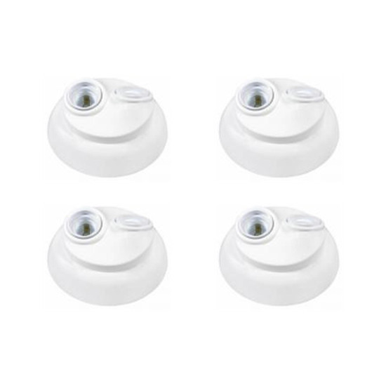 Kit C/4 - Plafonier Pvc Perlex Branco Soquete Duplo 225/1
