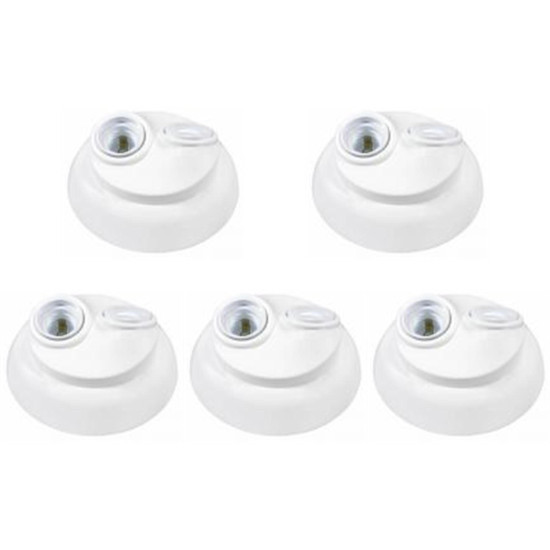 Kit C/5 - Plafonier Pvc Perlex Branco Soquete Duplo 225/1