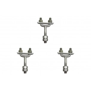 Kit C/3 - Para-Raio Suporte Para Fita Aluminio Horizontal...