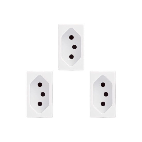 Kit C/3 - Modulo Soprano Ilus (Tomada 20A Branca) 5Ub99004