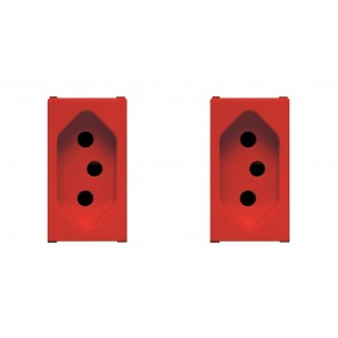 Kit C/2 - Modulo Soprano Ilus (Tomada 10A Vermelho) 5Ub99007