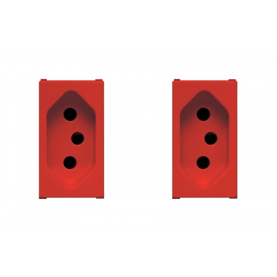Kit C/2 - Modulo Soprano Ilus (Tomada 10A Vermelho) 5Ub99007 Kit C/2 - Modulo Soprano Ilus (Tomada 10A Vermelho) 5Ub99007