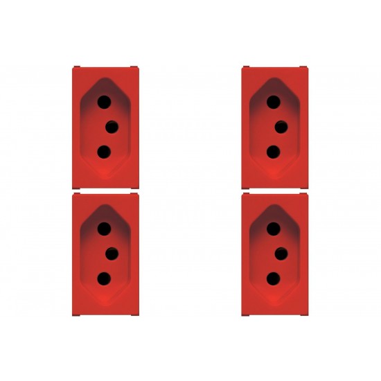 Kit C/4 - Modulo Soprano Ilus (Tomada 20A Vermelho) 5Ub99008