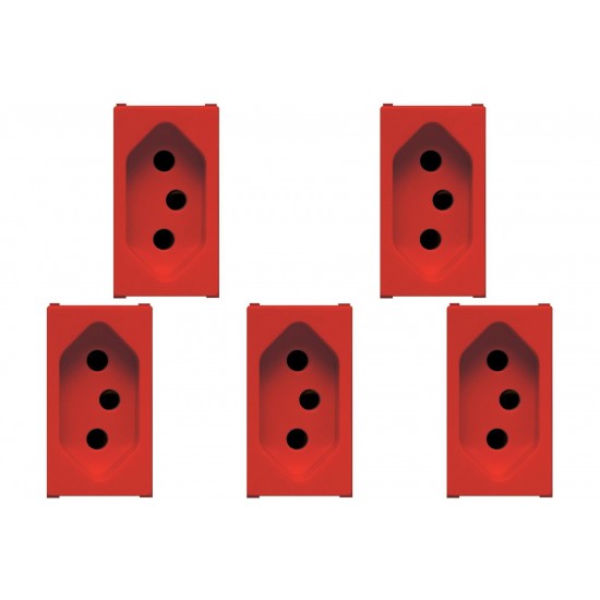 Kit C/5 - Modulo Soprano Ilus (Tomada 20A Vermelho) 5Ub99008 Kit C/5 - Modulo Soprano Ilus (Tomada 20A Vermelho) 5Ub99008