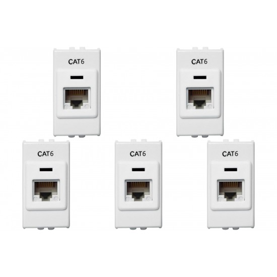 Kit C/5 - Modulo Soprano Ilus (Rj45 Cat6) 5Tg99100