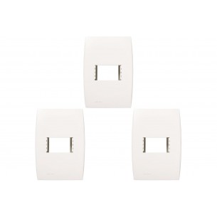 Kit C/3 - Placa Soprano Ilus 4X2 (1 Modulo Horizontal) 5T...